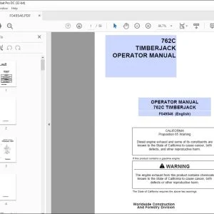 John Deere 762C Timberjack Operator Manual F049546 - PDF DOWNLOAD