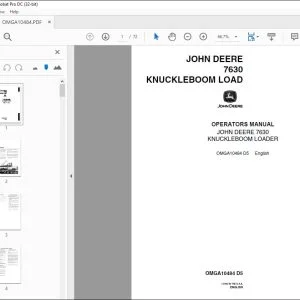 John Deere 7630 KNUCKLEBOOM LOAD Operator's Manual - PDF DOWNLOAD