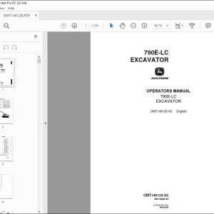 John Deere 790E-LC Excavator Operator's Manual - PDF DOWNLOAD