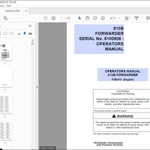 John Deere 810B FORWARDER Operators Manual - PDF DOWNLOAD