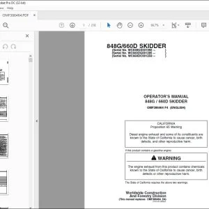 John Deere 848G / 660D SKIDDER Operator's Manual - PDF DOWNLOAD