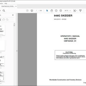 John Deere 848G SKIDDER Operator's Manual - PDF DOWNLOAD