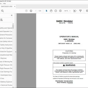John Deere 848H Skidder Operator's Manual - PDF DOWNLOAD
