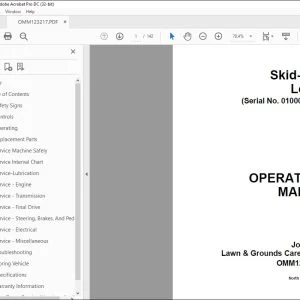 John Deere 8875 Skid-Steer Loader Operator's Manual - PDF DOWNLOAD