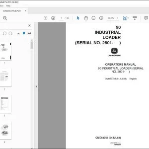 John Deere 90 INDUSTRIAL LOADER Operators Manual - PDF DOWNLOAD