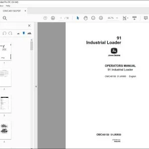 John Deere 91 Industrial Loader Operators Manual - PDF DOWNLOAD