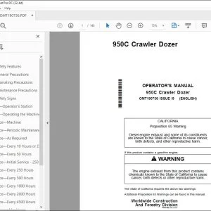 John Deere 950C Crawler Dozer Operator's Manual - PDF DOWNLOAD