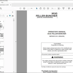 John Deere 953G FELLER-BUNCHER Operator's Manual - PDF DOWNLOAD