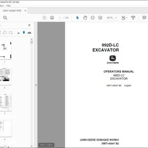 John Deere 992D-LC EXCAVATOR Operators Manual - PDF DOWNLOAD