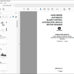 John Deere AUTOMATIC BLADE CONTROL SYSTEM (FOR JD570-A MOTOR GRADER) Operators Manual - PDF DOWNLOAD