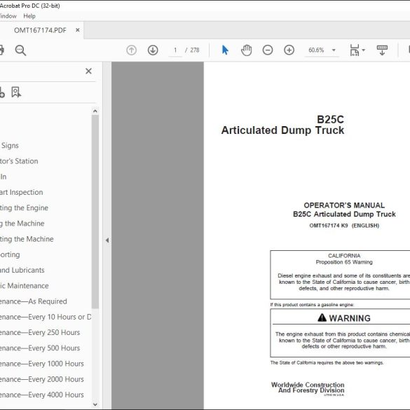 John Deere B30C Articulated Dump Truck Operator's Manual PDF DOWNLOAD