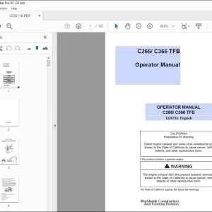 John Deere C266 / C366 TFB Operator Manual - PDF DOWNLOAD