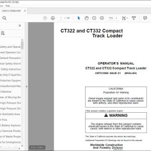 John Deere CT322 & CT332 Compact Track Loader Operator's Manual PDF