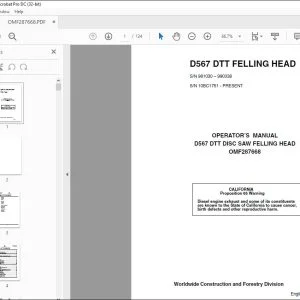 John Deere D567 DTT FELLING HEAD Operator's Manual - PDF DOWNLOAD