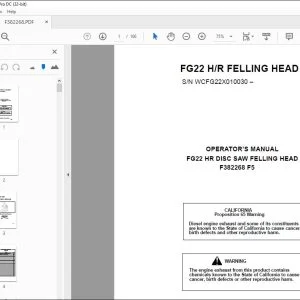 John Deere FG22 HR DISC SAW FELLING HEAD Operator's Manual PDF