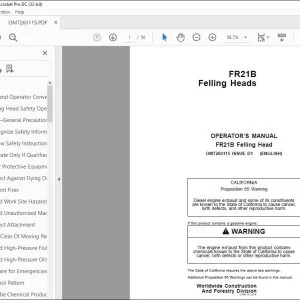 John Deere FR21B Felling Heads Operator's Manual - PDF DOWNLOAD