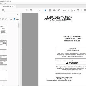 John Deere FS24 FELLING HEAD Operator's Manual - PDF DOWNLOAD