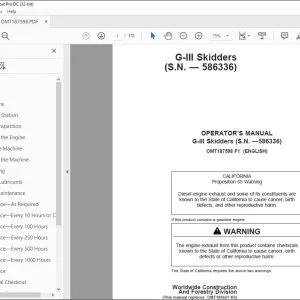 John Deere G-III Skidders Logger Operator's Manual - PDF DOWNLOAD