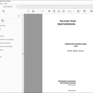 John Deere H752 Harvester Head Operator's Manual - PDF DOWNLOAD