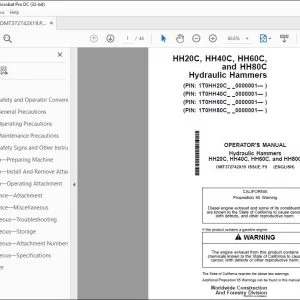 John Deere HH20C, HH40C, HH60C & HH80C Hammers Operator's Manual PDF