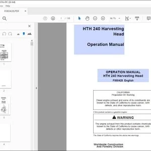 John Deere HTH 240 Harvesting Head Operation Manual - PDF DOWNLOAD