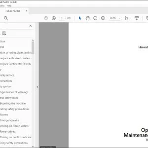 John Deere Harvester (Timbermatic 300) Operator's & Maintenance Manual - PDF DOWNLOAD