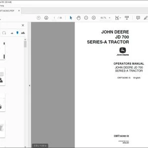 John Deere JD 700 SERIES-A TRACTOR Operators Manual - PDF DOWNLOAD