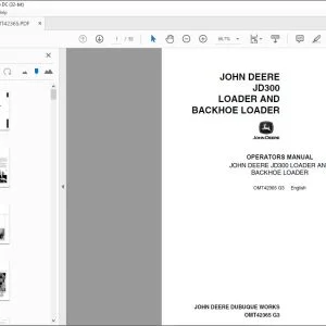 John Deere JD300 LOADER & BACKHOE LOADER Operators Manual - PDF DOWNLOAD