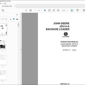 John Deere JD310-A BACKHOE LOADER Operators Manual - PDF DOWNLOAD