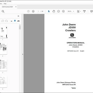 John Deere JD350 Crawlers Operators Manual - PDF DOWNLOAD