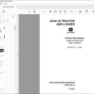 John Deere JD401-B TRACTOR & LOADER Operators Manual - PDF DOWNLOAD