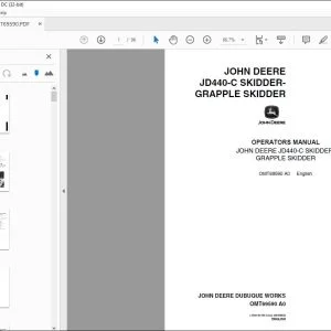 John Deere JD440-C SKIDDER-GRAPPLE SKIDDER Operators Manual PDF