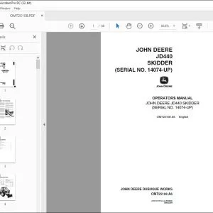 John Deere JD440 SKIDDER Operators Manual - PDF DOWNLOAD