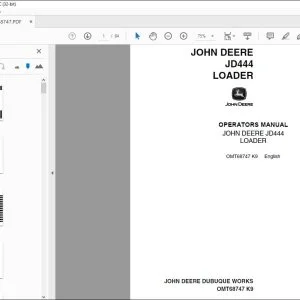 John Deere JD444 LOADER Operators Manual - PDF DOWNLOAD