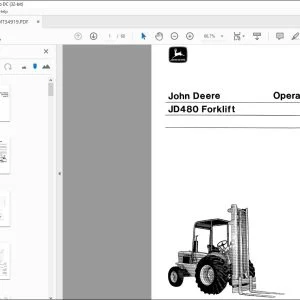 John Deere JD480 Forklift Operator's Manual - PDF DOWNLOAD