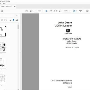 John Deere JD544 Loader Operators Manual - PDF DOWNLOAD