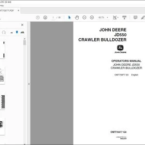 John Deere JD550 CRAWLER BULLDOZER Operators Manual - PDF DOWNLOAD