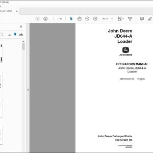 John Deere JD644-A Loader Operators Manual - PDF DOWNLOAD