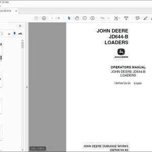 John Deere JD644-B LOADERS Operators Manual - PDF DOWNLOAD
