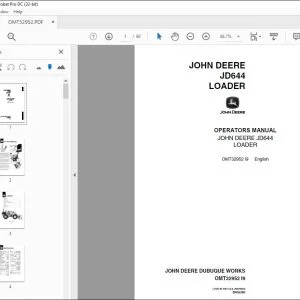 John Deere JD644 LOADER Operators Manual - PDF DOWNLOAD