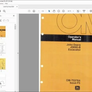John Deere JD690-B Excavator Operator's Manual - PDF DOWNLOAD