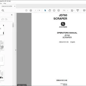 John Deere JD760 SCRAPER Operators Manual - PDF DOWNLOAD