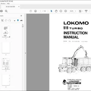 John Deere LOKOMO 919 TURBO INSTRUCTION Manual - PDF DOWNLOAD