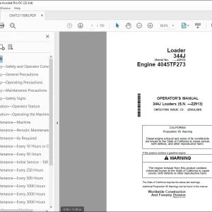 John Deere Loader 344J Engine 4045TF273 Operator's Manual - PDF DOWNLOAD
