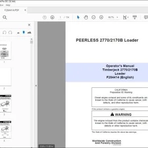 John Deere Timberjack 608 Harvester- Alternate Head Operator's Manual PDF