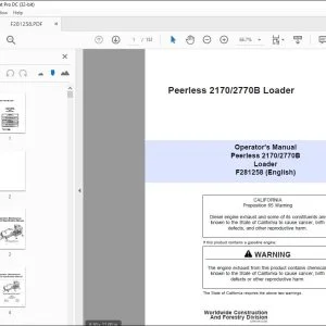 John Deere Peerless 2170/2770B Loader Operator's Manual - PDF DOWNLOAD