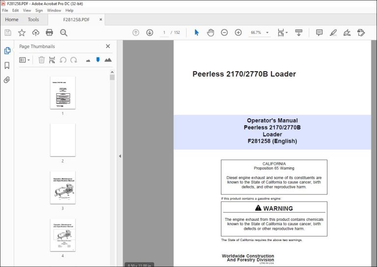 John Deere Peerless 2170/2770B Loader Operator's Manual - PDF DOWNLOAD ...