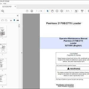John Deere Peerless 2170B/2770 Loader Operator Manual - PDF DOWNLOAD