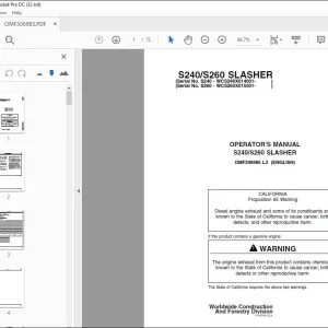John Deere S240/S260 SLASHER Operator's Manual - PDF DOWNLOAD