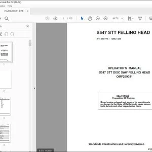John Deere S547 STT FELLING HEAD Operator's Manual - PDF DOWNLOAD